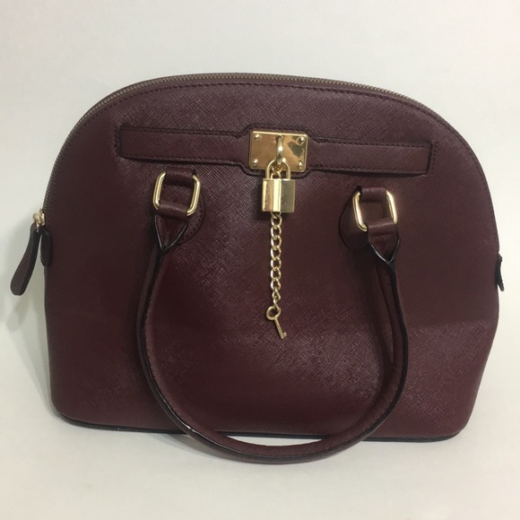 Aldo Handbags - ALDO Burgundy leather satchel bag